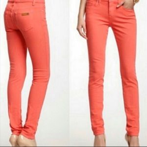Joe's Jeans in Skinny Fit in Coral Color Size 32